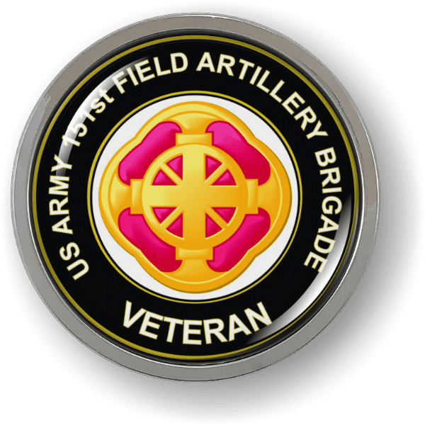 U.S. Army 151st Field Artillery Brigade Veteran 3D Emblem